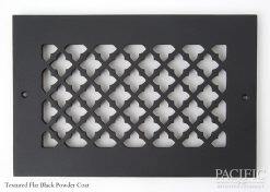 Cast Aluminum Vent Covers Clover Pattern black