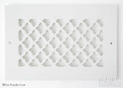 Cast Aluminum Vent Covers Clover Pattern white CU
