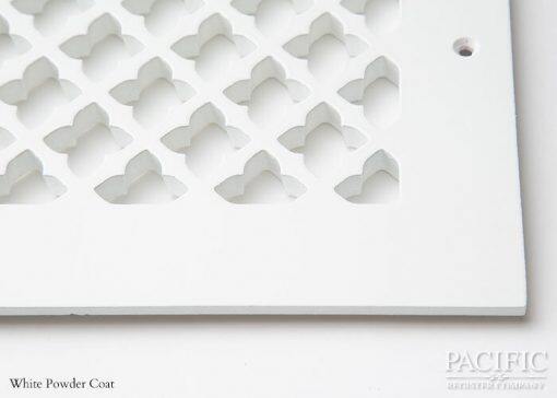 Cast Aluminum Vent Covers Clover Pattern white CU