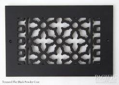 Cast Aluminum Vent Covers Victorian Pattern Black