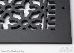 Cast Aluminum Vent Covers Victorian Pattern black CU