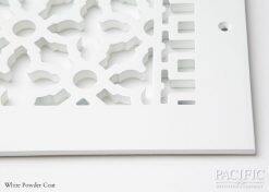 Cast Aluminum Vent Covers Victorian Pattern white CU