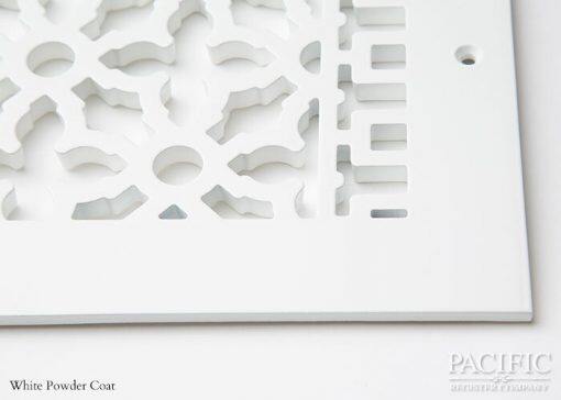 Cast Aluminum Vent Covers Victorian Pattern white CU