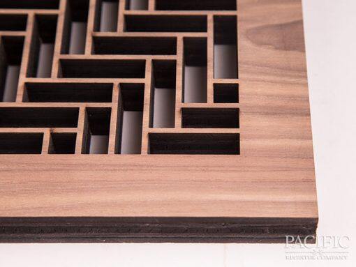 Laser Cut Walnut 3 /4” pacific register